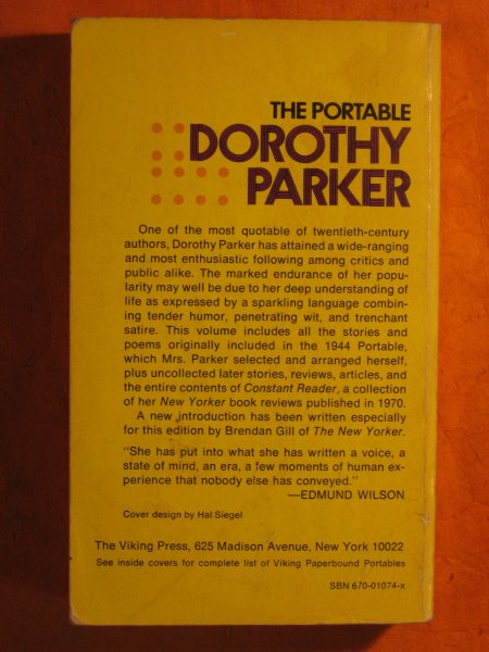the portable dorothy parker by dorothy parker